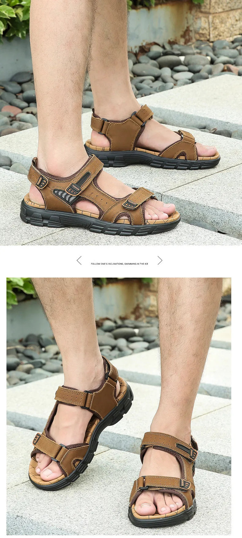 Sandales Cuir Homme